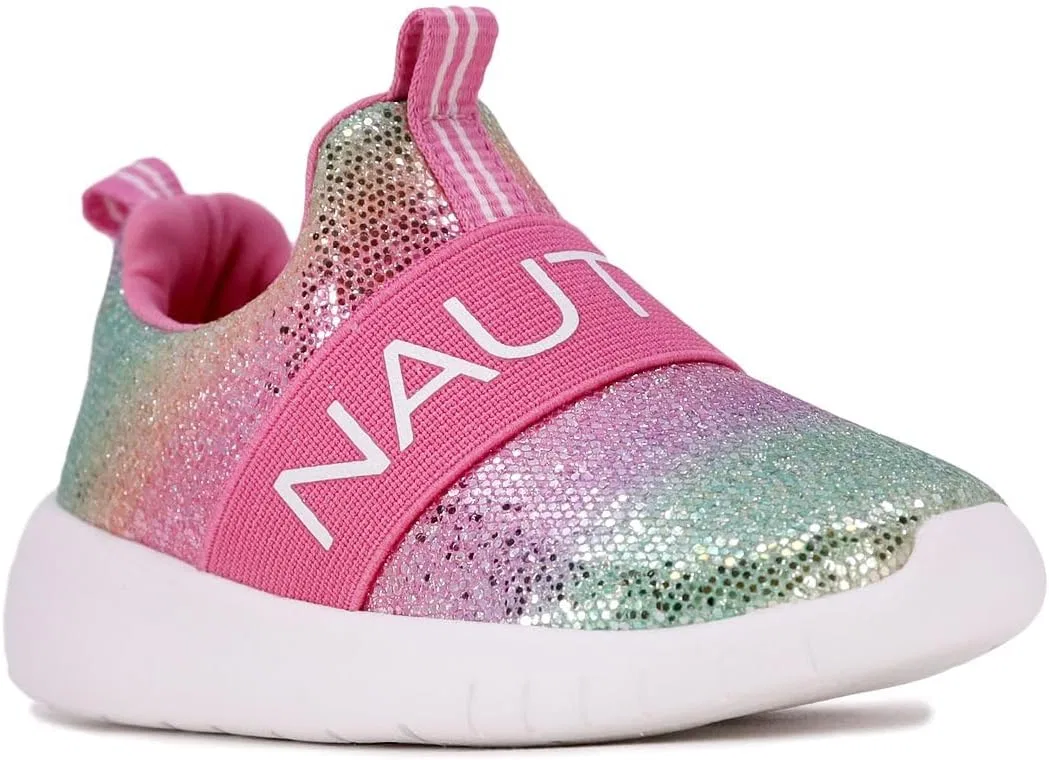 Детские кроссовки для девочек с принтом Nautica, Dark Rainbow Holograph