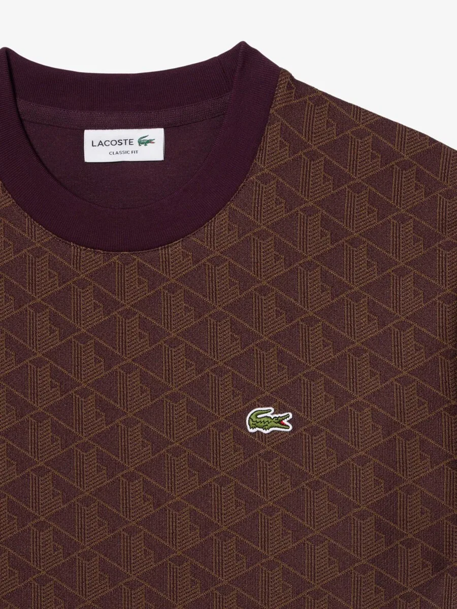 Футболка LACOSTE коричневого цвета — фото 3