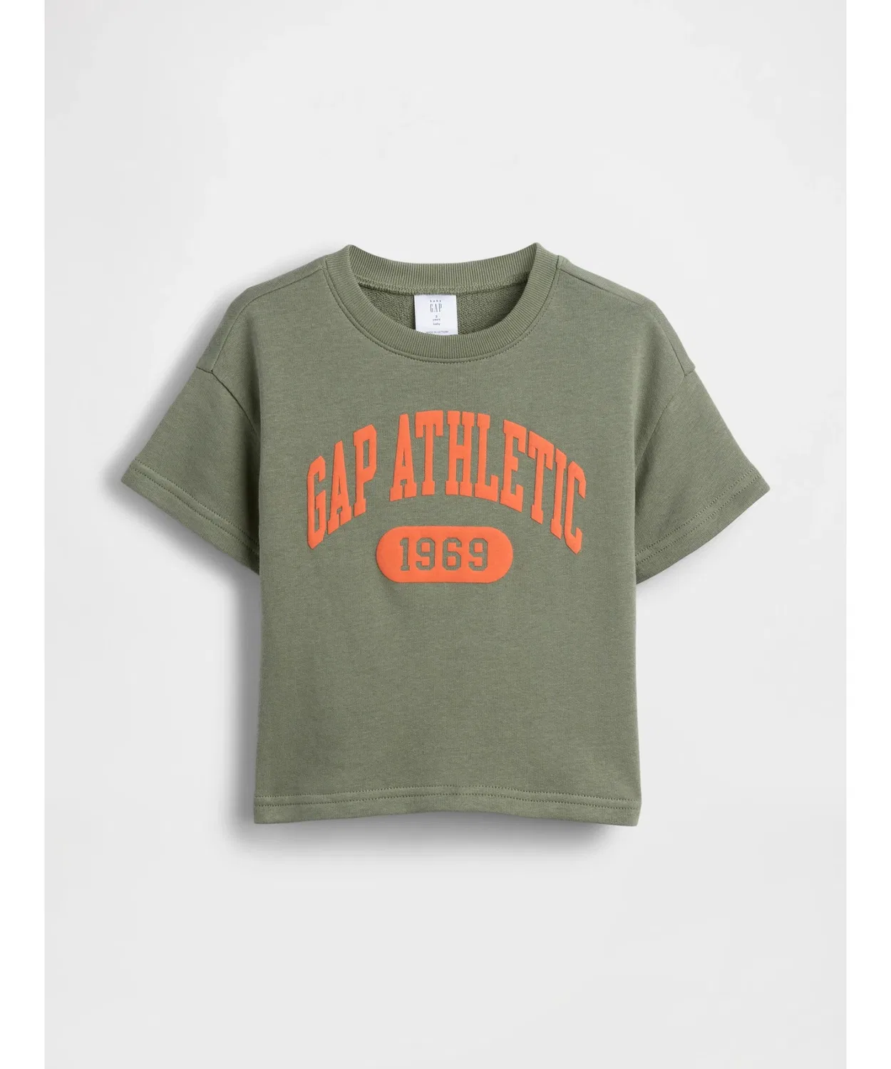 Детский свитшот с принтом French Terry Drop Shoulder GAP, Green