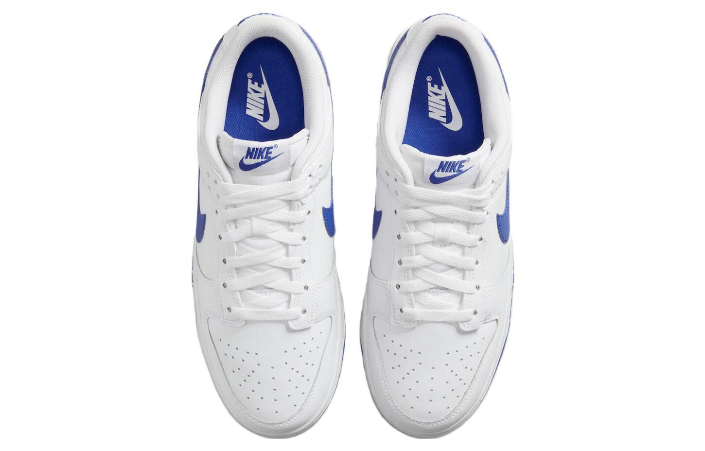 Кроссовки Nike Dunk Low Hyper Royal, белый/синий — фото 4