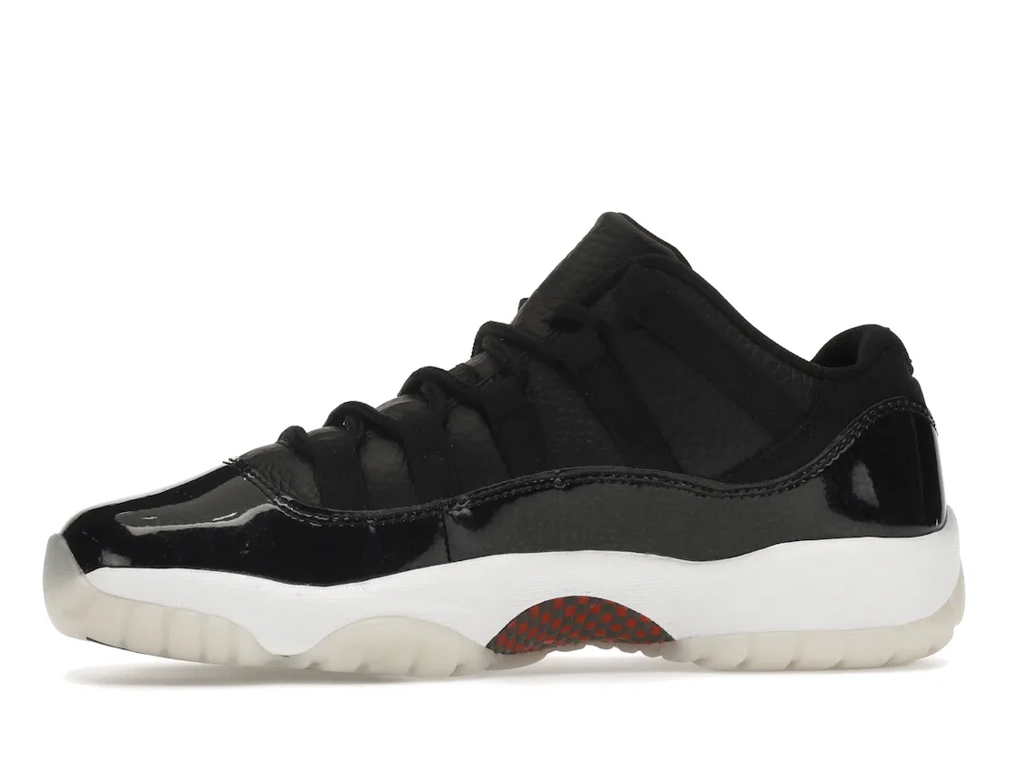 Детские кроссовки с низким верхом Jordan 11 Retro Low 72 10 Jordan, Black/White/Sail/Gym Red — фото 3