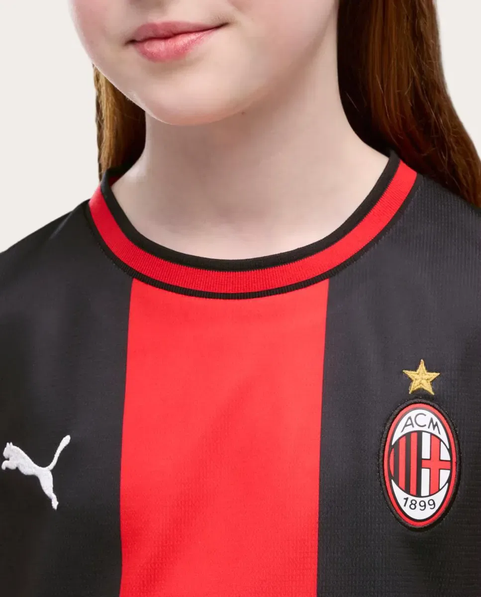 Детская футбольная футболка для мальчиков с принтом AC Milan 2026-2027 Replica Puma, Negro — фото 2