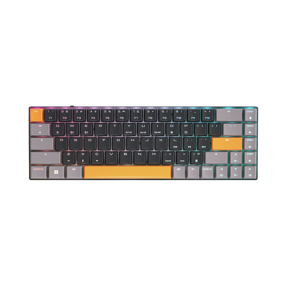 

Игровая клавиатура Cherry MX-LP 2.1 RGB, низкопрофильная, беспроводная, Cherry MX Low Profile Red, чёрный/оранжевый