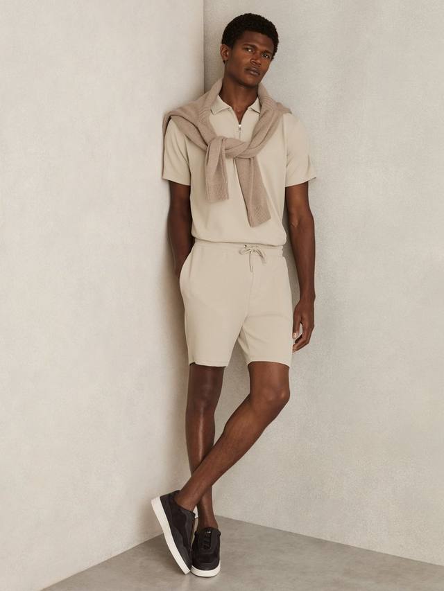 

Шорты на резинке amarillo с завязками на талии Reiss, бежевый