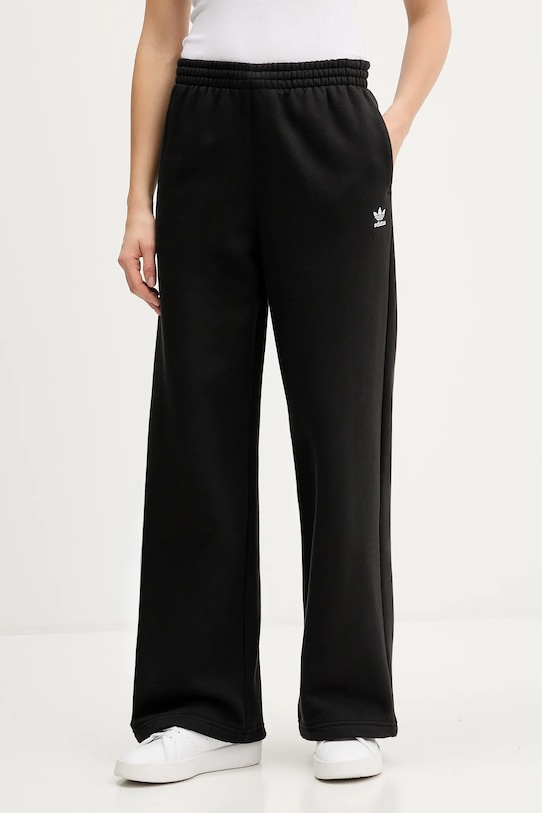 

Широкие флисовые спортивные брюки Essentials Adidas Originals, черный
