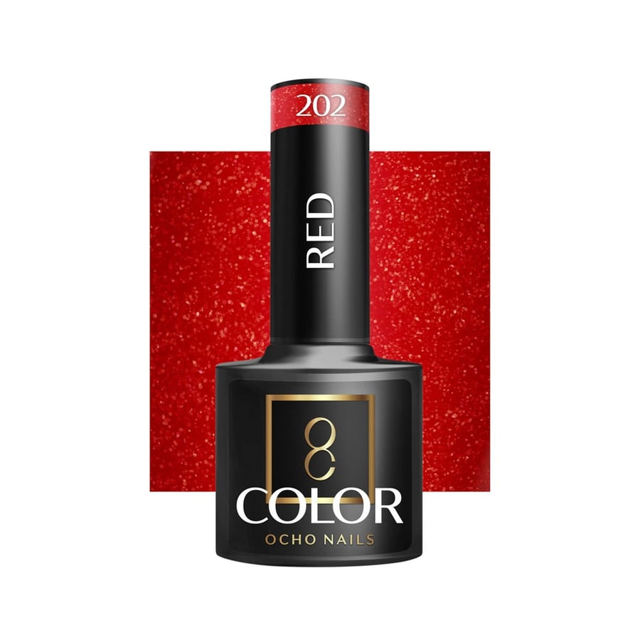 

OCHO NAILS Гибридный лак для ногтей красный 202 -5 г Active Shop