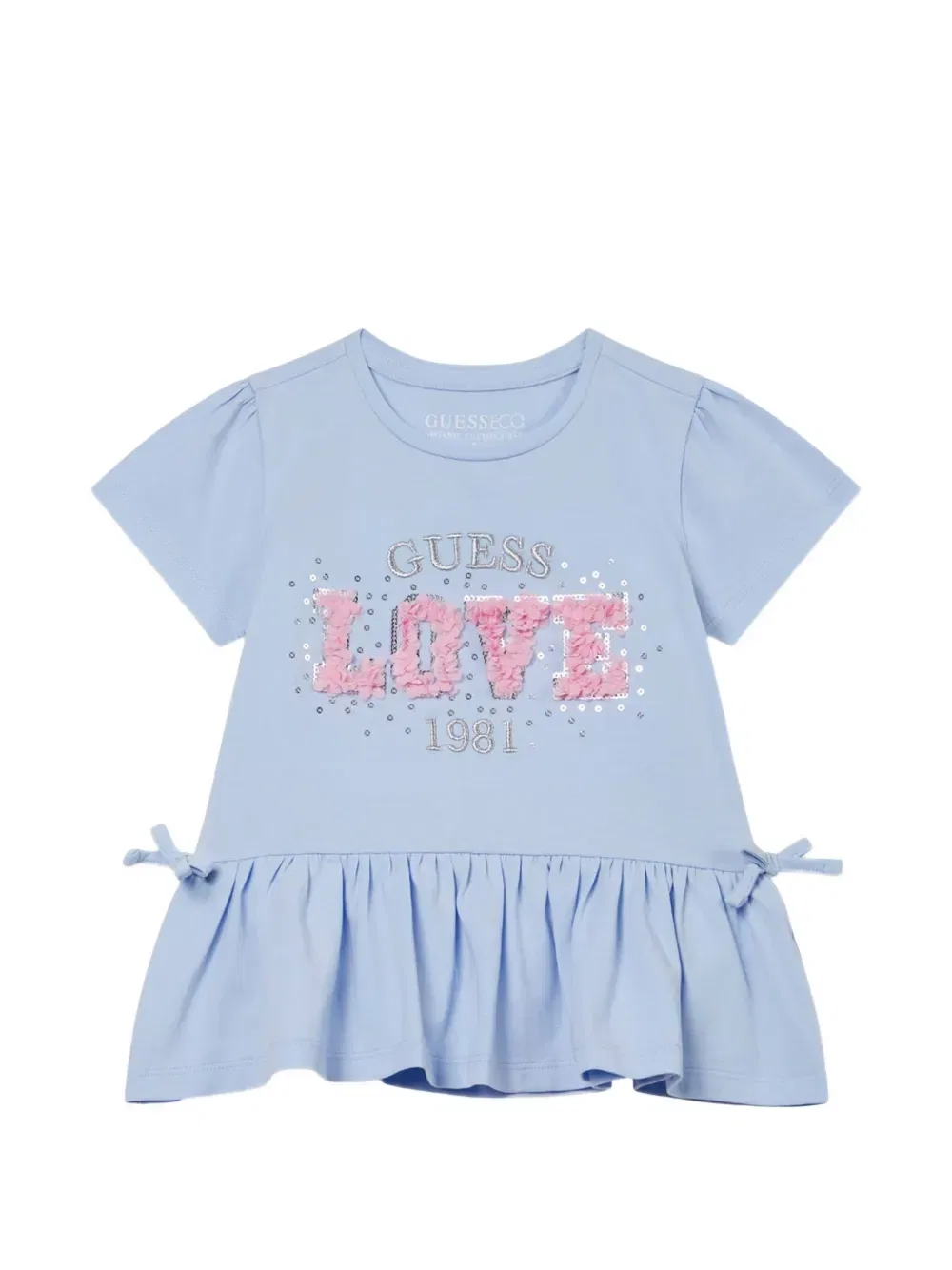 Футболка с оборками Guess Kids, синий