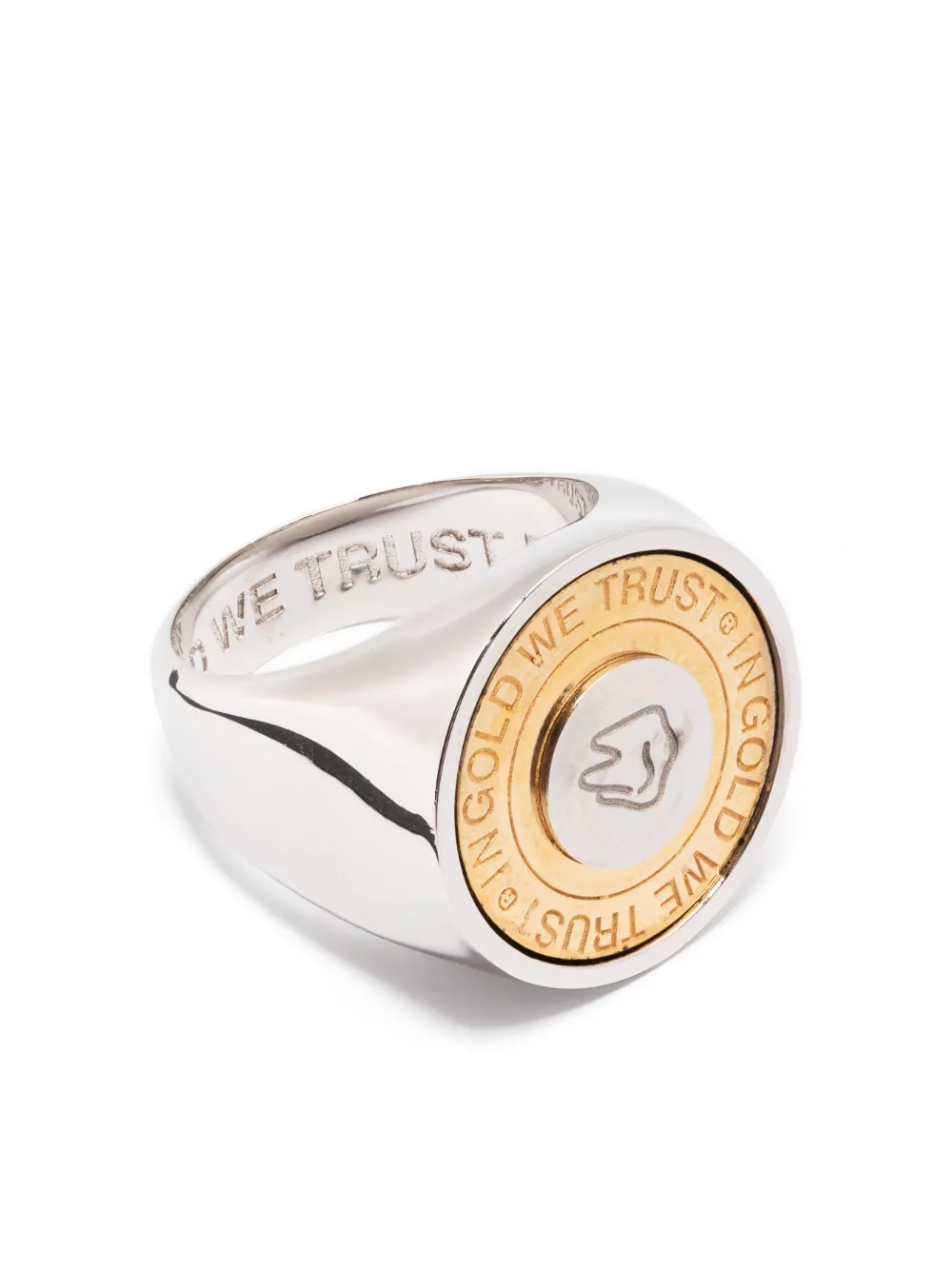 

Перстень с логотипом IN GOLD WE TRUST PARIS, металлик