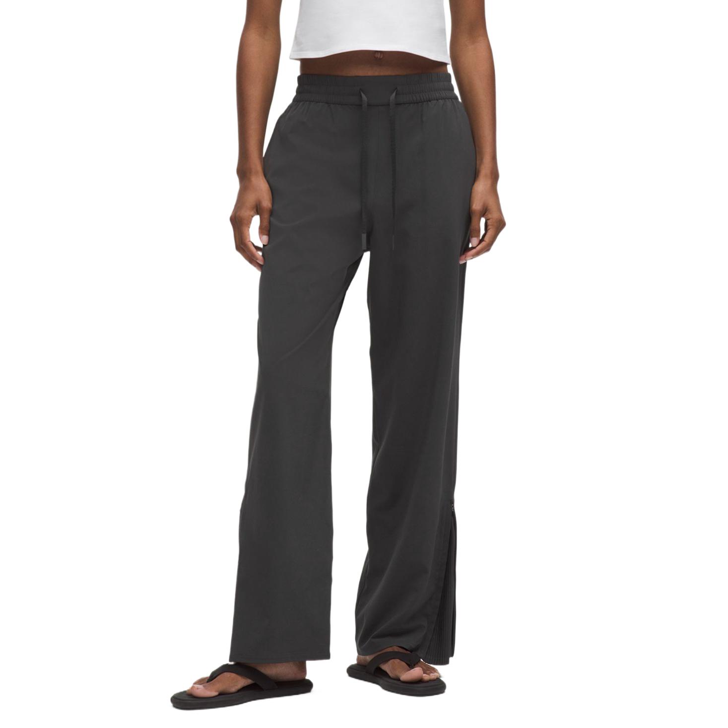 

Женские повседневные брюки с застежкой-молнией и складками Lululemon, графит