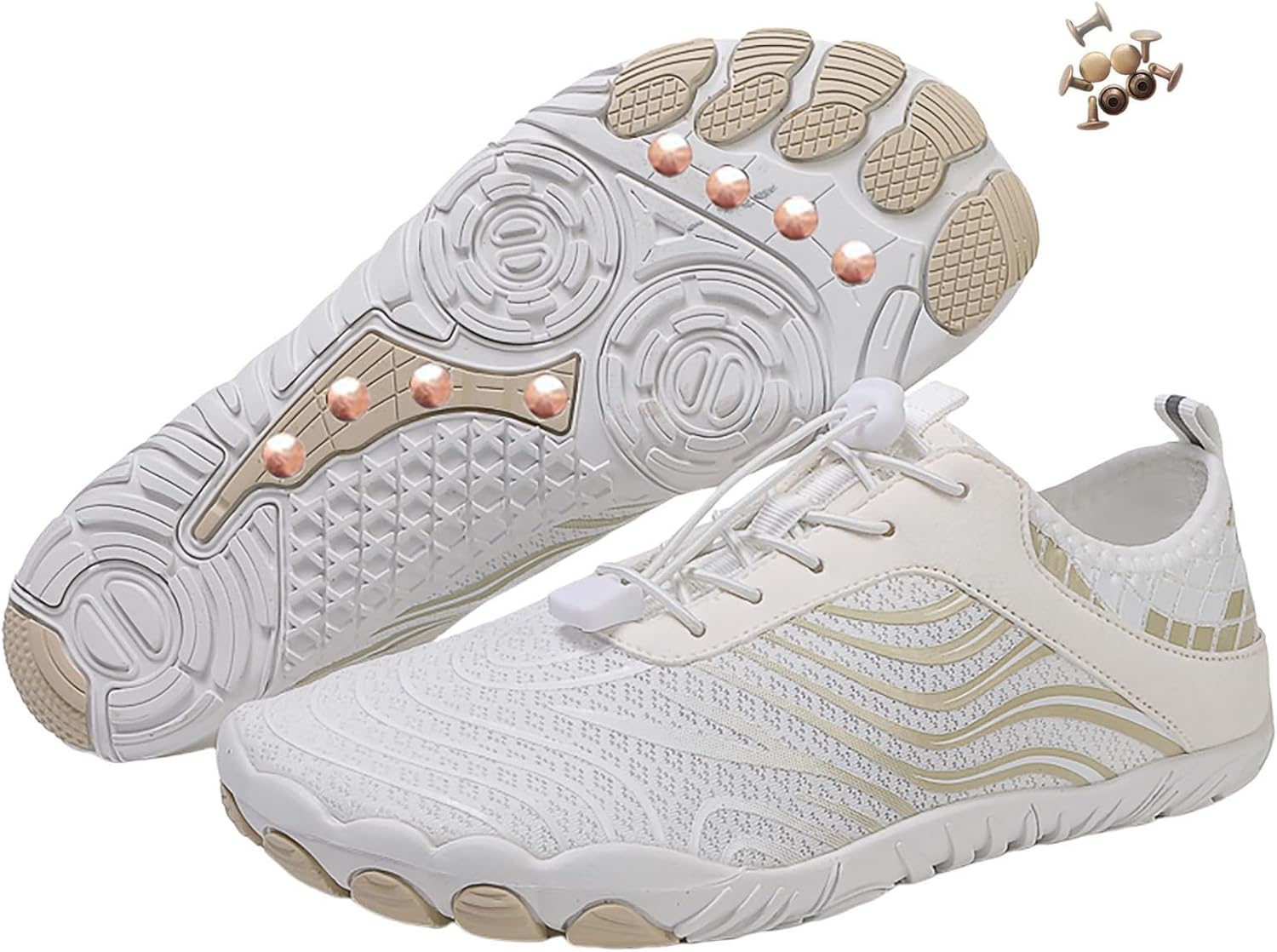 

Кроссовки для женщин и мужчин, обувь для ходьбы и походов, кроссовки с широкой носочной частью Generic, B White