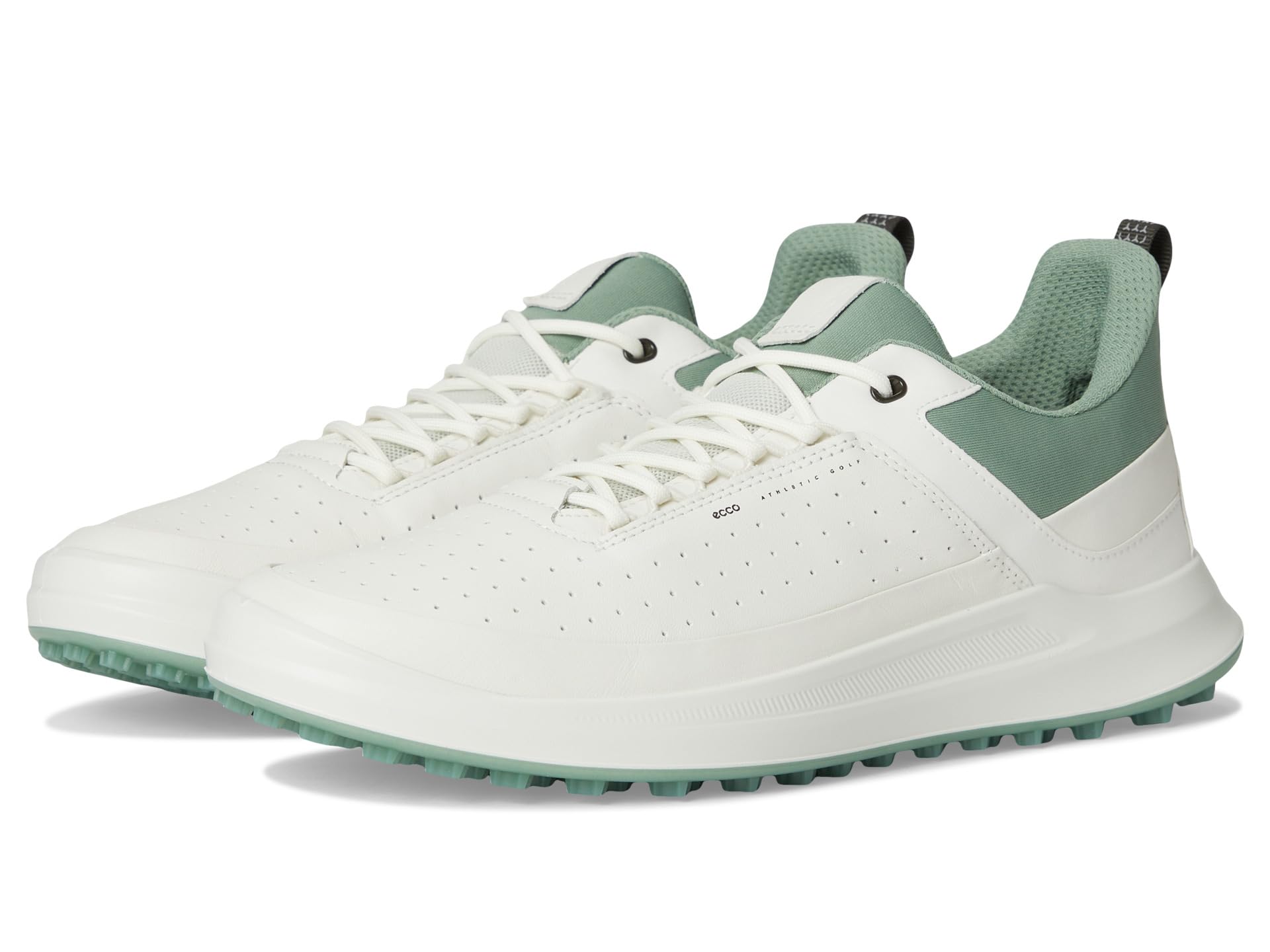 Туфли ECCO Golf Core Lace Waterproof Golf Shoe, цвет White/Sedum Green