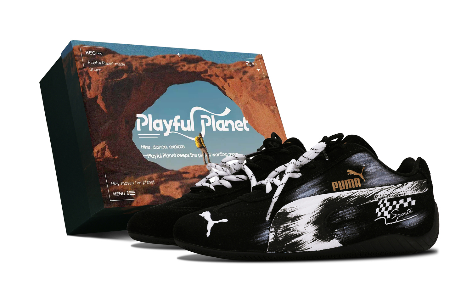 

Speedcat Collection Speed, Box Included, устойчивые к истиранию низкие повседневные туфли Unisex PUMA, черный/белый