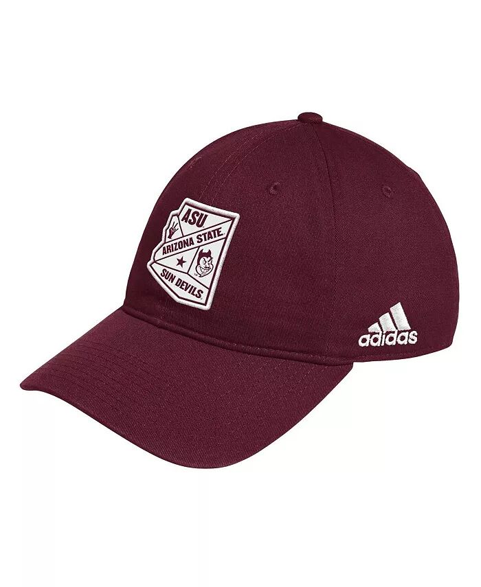 

Мужская бордовая регулируемая шляпа Arizona State Sun Devils State с напуском Adidas, красный