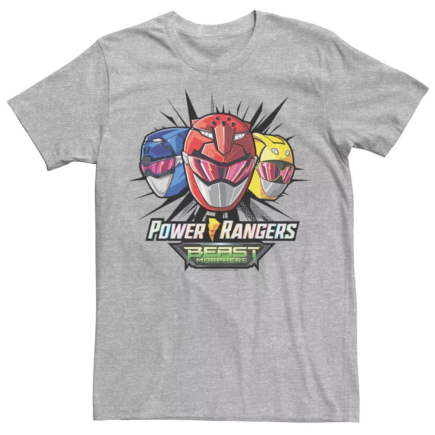 

Мужская футболка Power Rangers Beast Morphers Helmets Licensed Character
