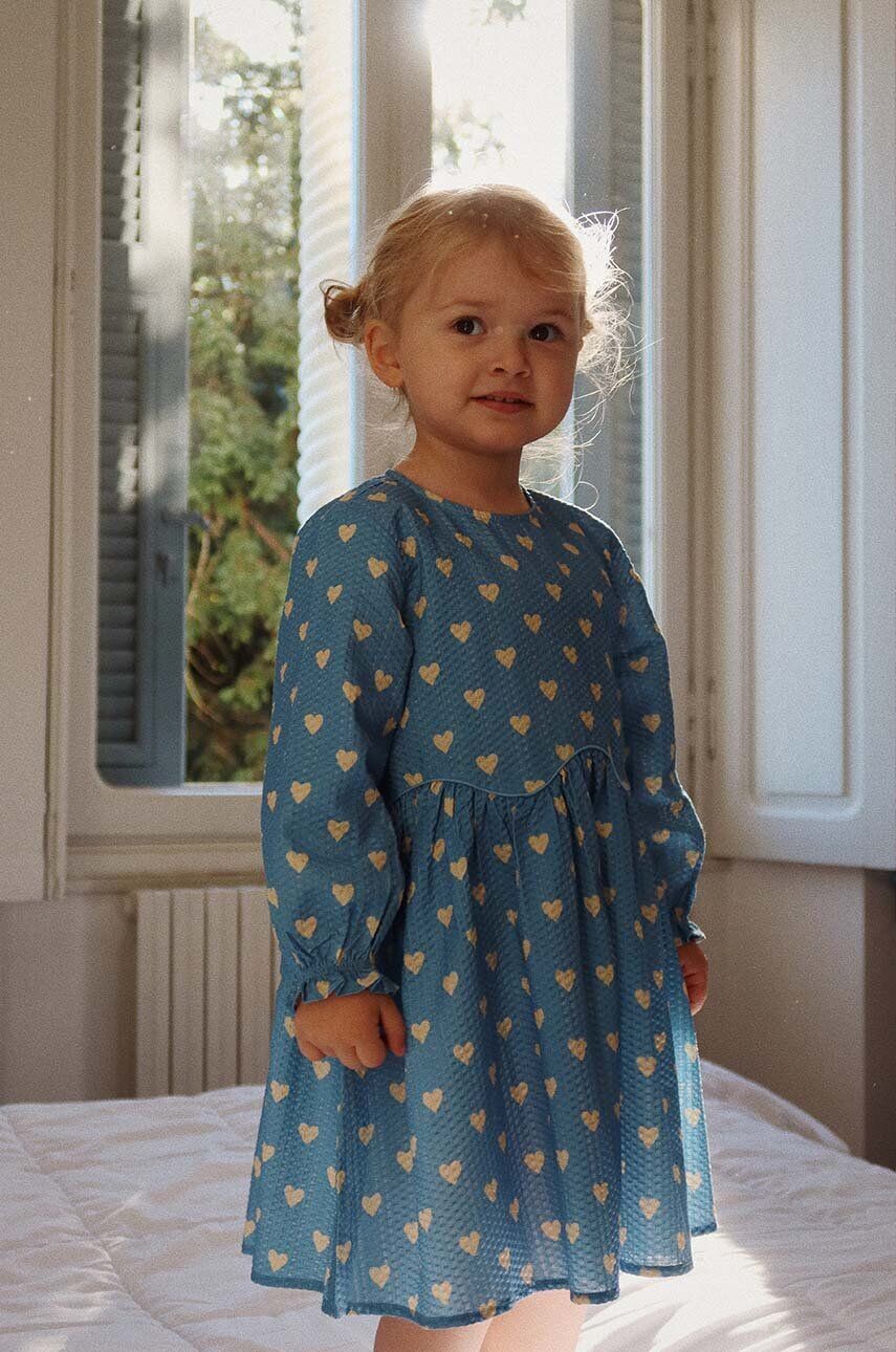 

Хлопковое платье Konges Sløjd для девочки VIDA DRESS GOTS, синий