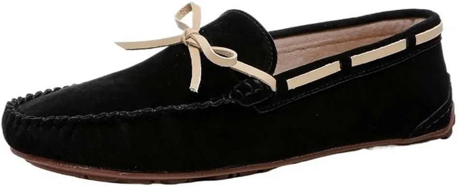 Лоферы замшевые Mens Vintage Suede Loafers, черный UOPYNE
