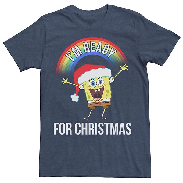 

Футболка мужская Spongebob Squarepants I'm Ready for Christmas Licensed Character, Navy Heather