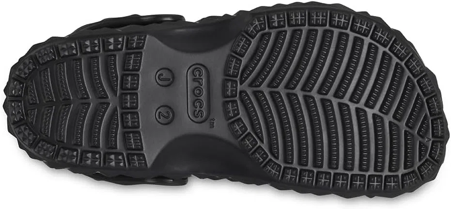 Классические геометрические сабо Crocs унисекс с пузырчатой ​​подошвой, Black — фото 3