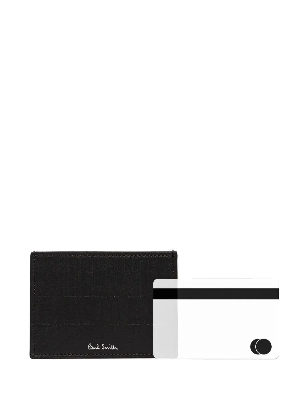 

Кожаный картхолдер Shadow Stripe Paul Smith, черный