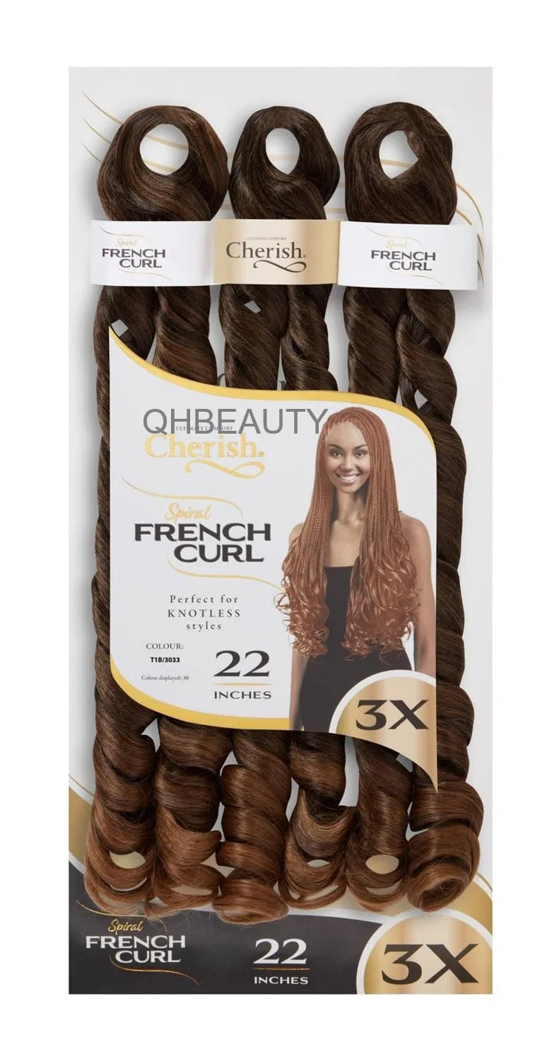 Синтетические наращиваемые волосы «French Spiral Curly Bouncy» цвет T1B/3033, 3 шт. от CHERISH Cherish