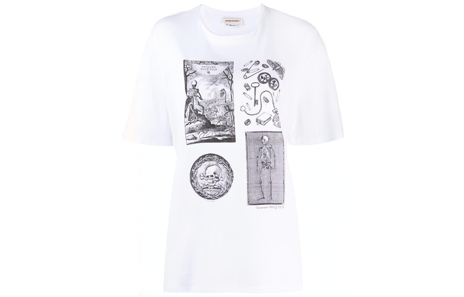 

Alexander McQueen Футболка женская белая, Белый, Alexander McQueen Футболка женская белая