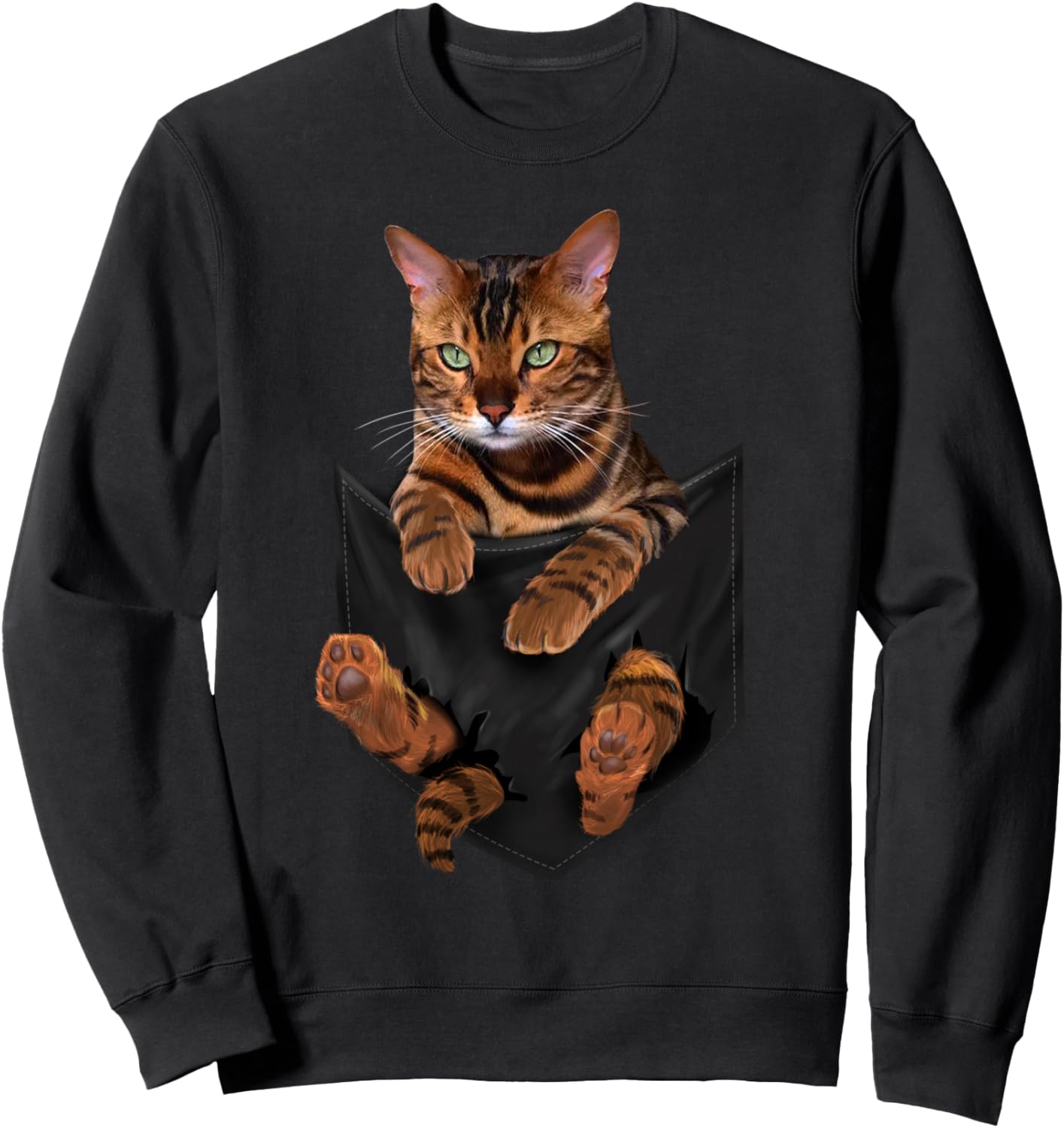 

Толстовка с карманом «Кот и тигр» Serious Cat And Tiger Pocket Craze Tees, черный