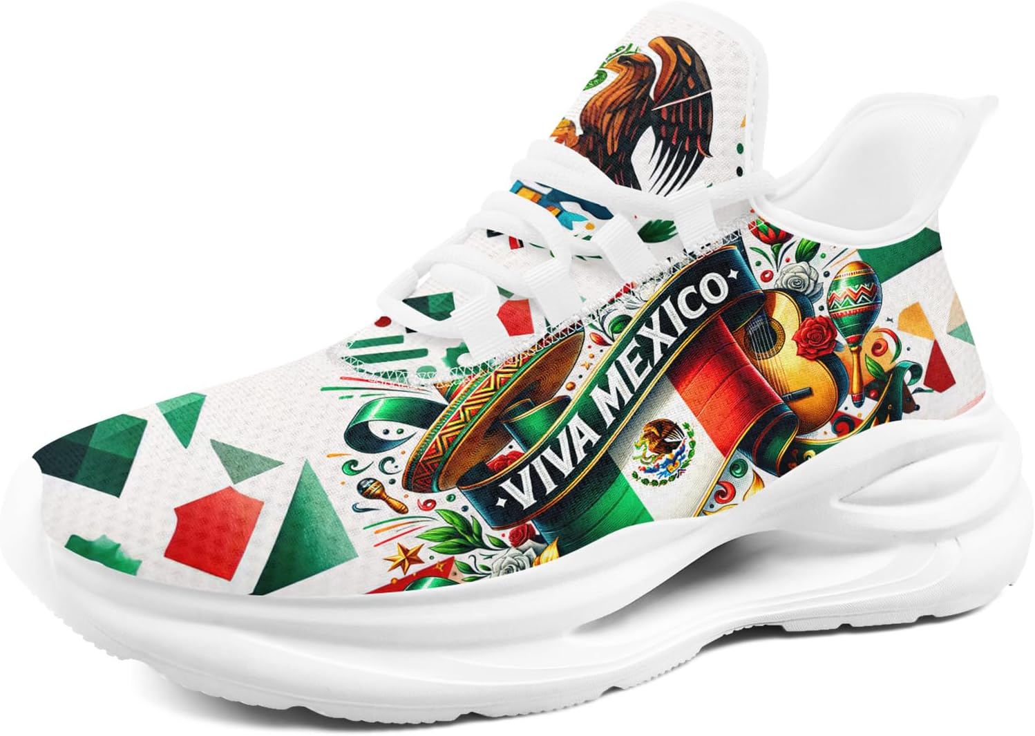 

Кроссовки AWSOLE с флагом Мексики для мужчин и женщин, с сеткой, легкие, дышащие, стильные, для занятий спортом, бега и фитнеса, белый/красный/зеленый/оранжевый/коричневый