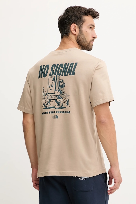 

Хлопковая футболка No Signal The North Face, бежевый