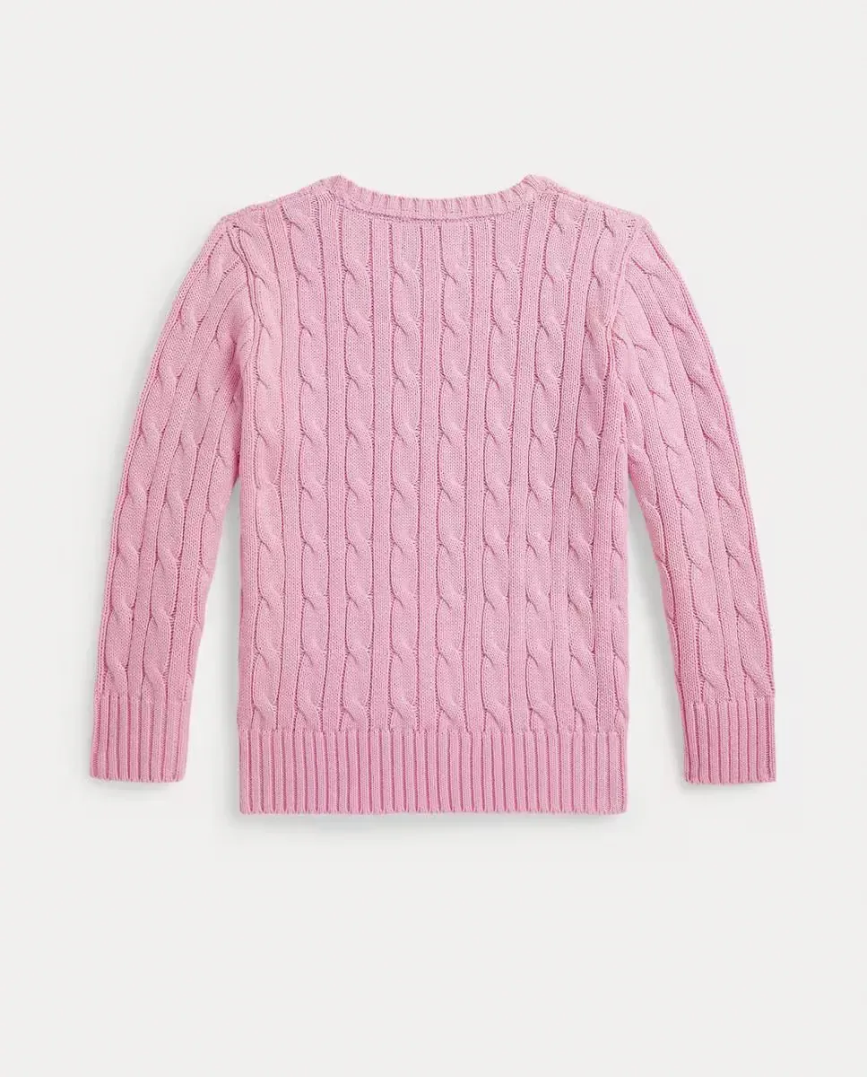 Джерси унисекс из хлопка с вязкой в восьмерку Polo Ralph Lauren, светло-розовый — фото 2