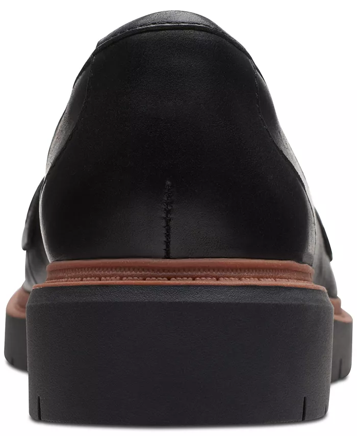Женские лоферы Westlynn Ayla с круглым носком и прорезью для монетки Clarks, черный — фото 3
