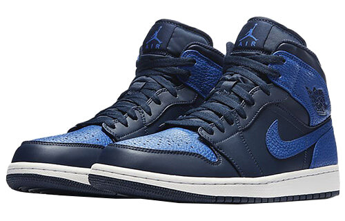 Кроссовки 1 ретро средние Air Jordan, синий — фото 3