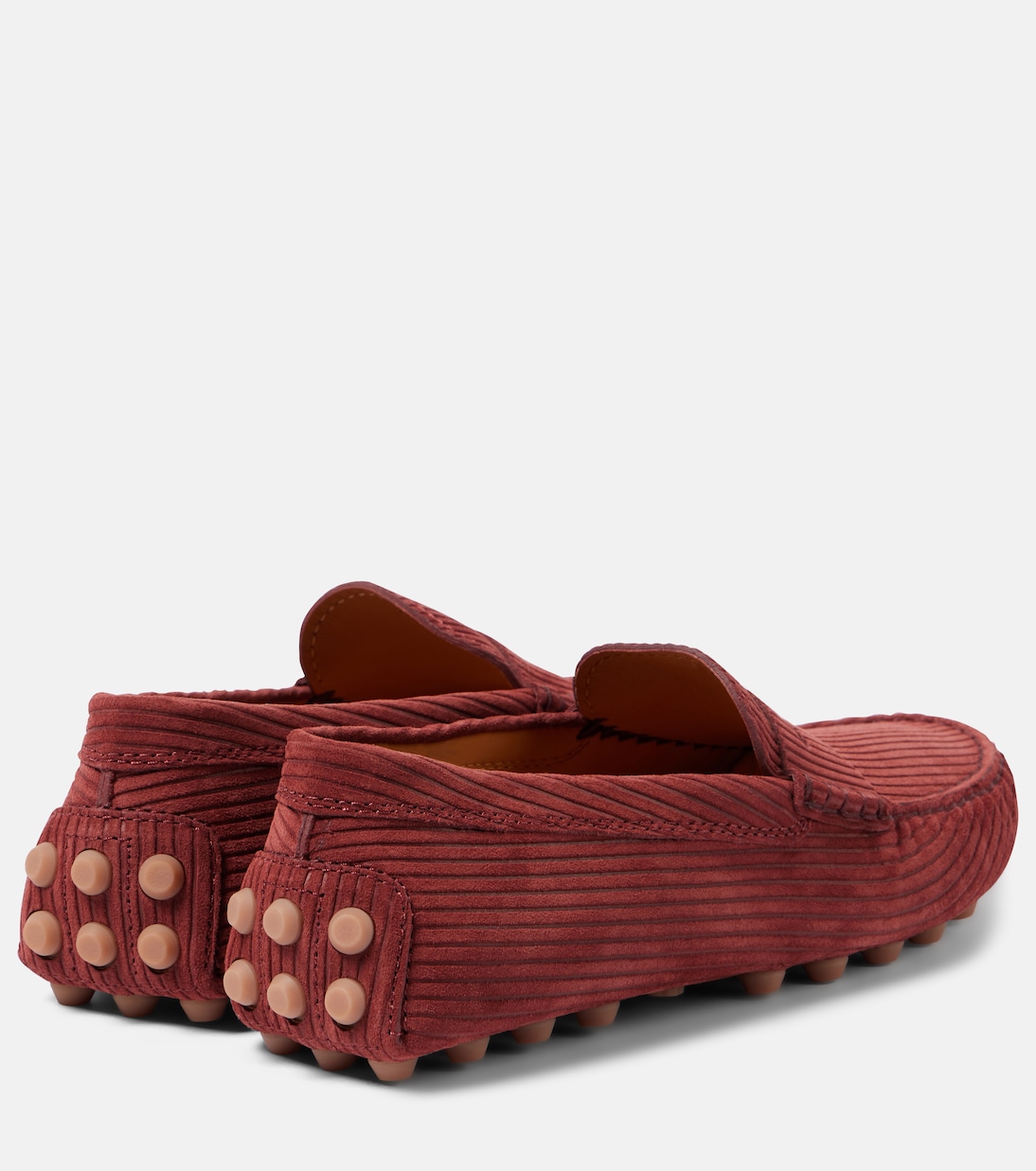 Замшевые туфли для вождения Gommino Bubble Tod's, Rosso India — фото 3