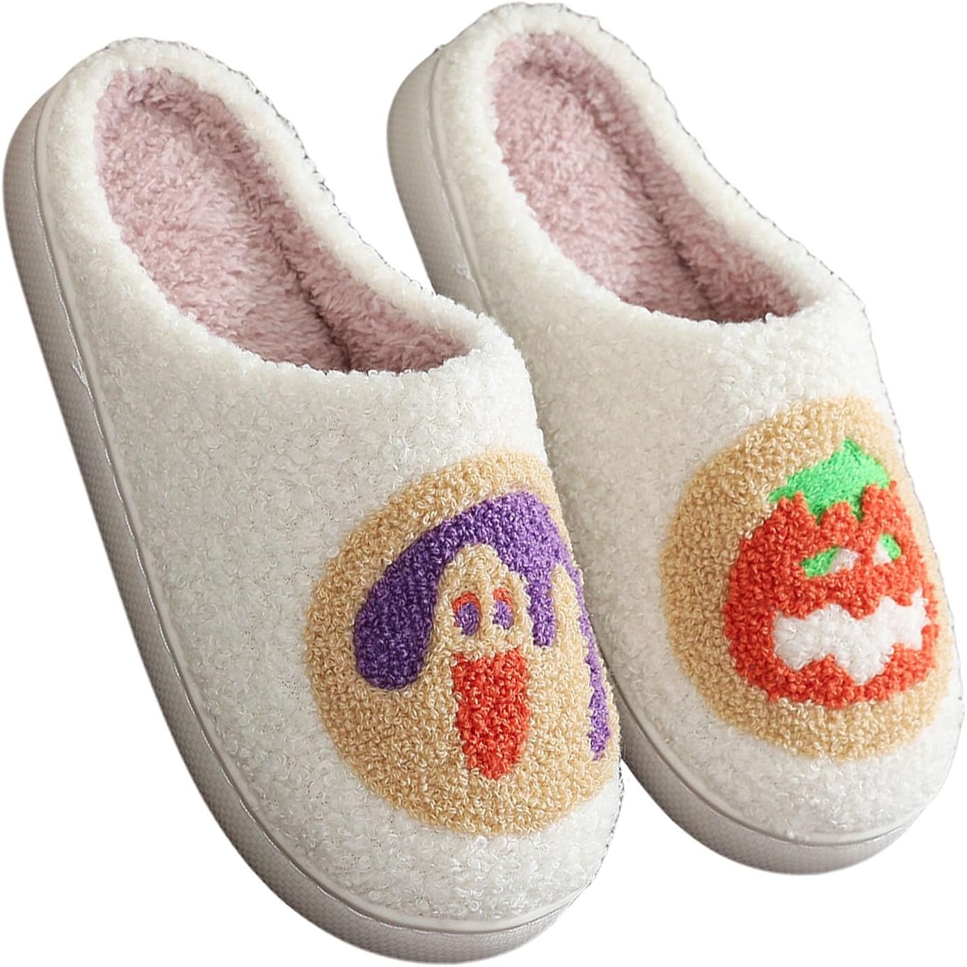 

Унисекс тапочки для дома JadeRich на Хэллоуин с Джек-фонариком и тыквой, плюшевые домашние тапочки для женщин и мужчин, Cookie