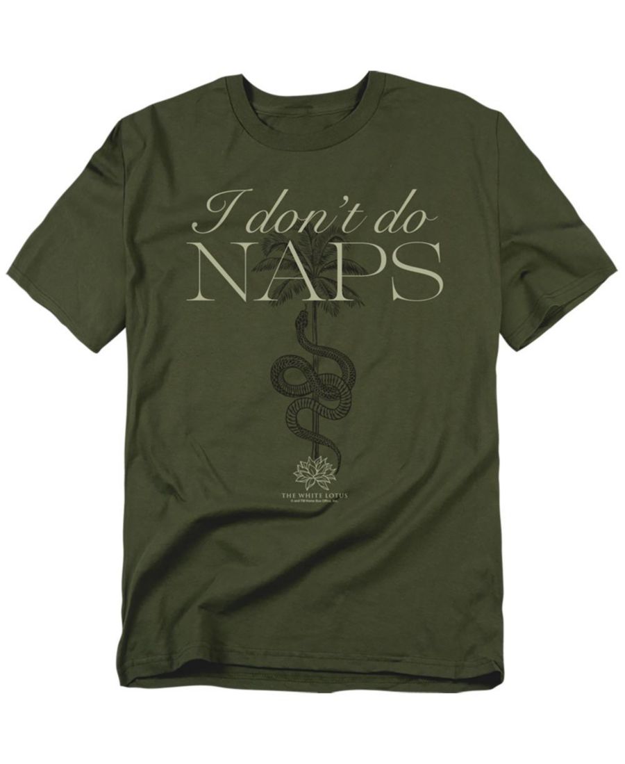 

Мужская футболка White Lotus "White Lotus I Don't Do Naps" Logovision, Military green, Белый, Мужская футболка White Lotus "White Lotus I Don't Do Naps" Logovision, Military green