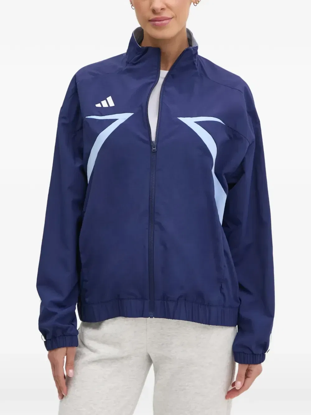 Куртка с логотипом и вставками Adidas, синий