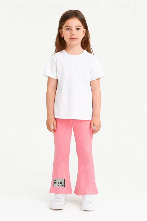 Детские леггинсы для девочек с расклешенной штаниной Tuess, Pink