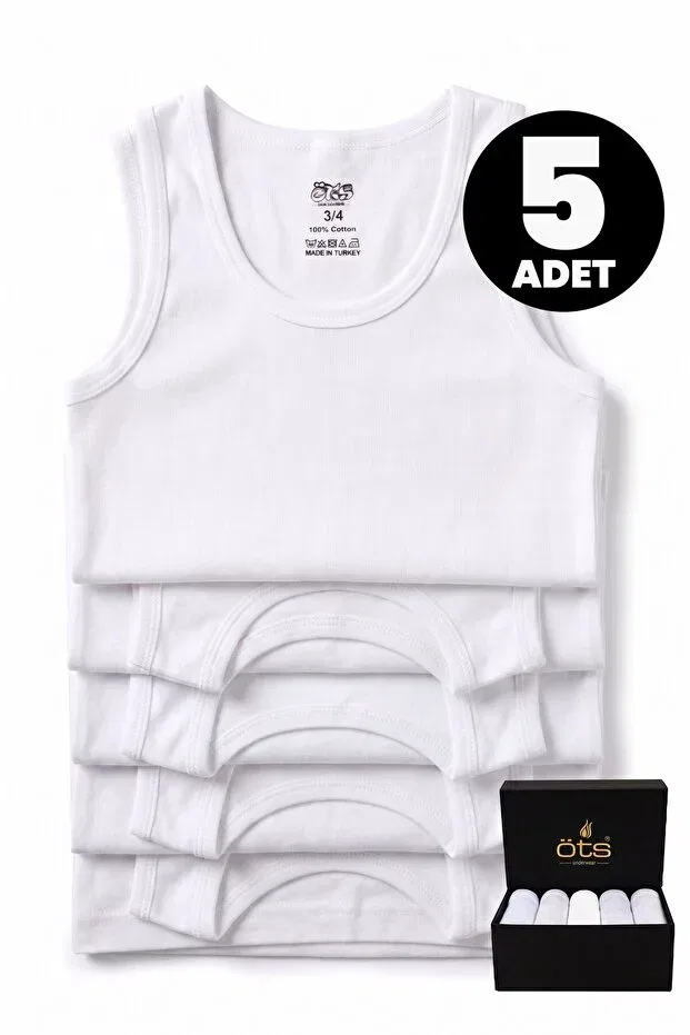 Детское для мальчиков нижнее белье хлопковое комплект 5 шт Premium boys' 5-piece Öts, White