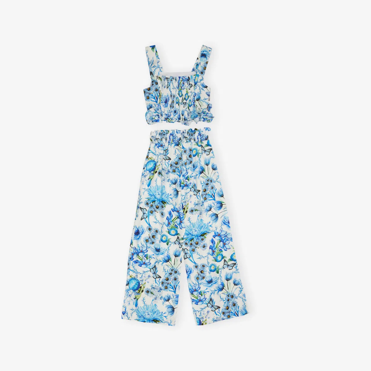 Комплект из топа и брюк с ботаническим принтом и оборками от Lapin House x Mary Katrantzou (4-12 лет), синий — фото 3