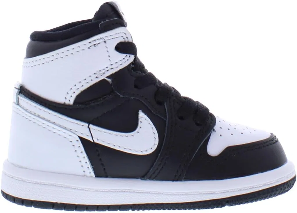 Детские кроссовки для мальчиков Jordan 1 Retro High OG Nike, Black/White/White — фото 2
