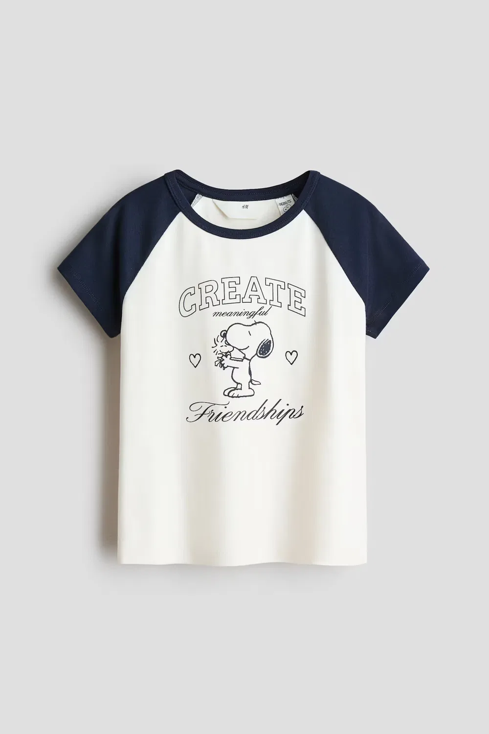 Хлопковая футболка с принтом H&M, Weiß/Snoopy