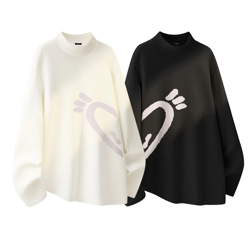Детский комплект футболок с принтом 2 шт MINISO, White, Black