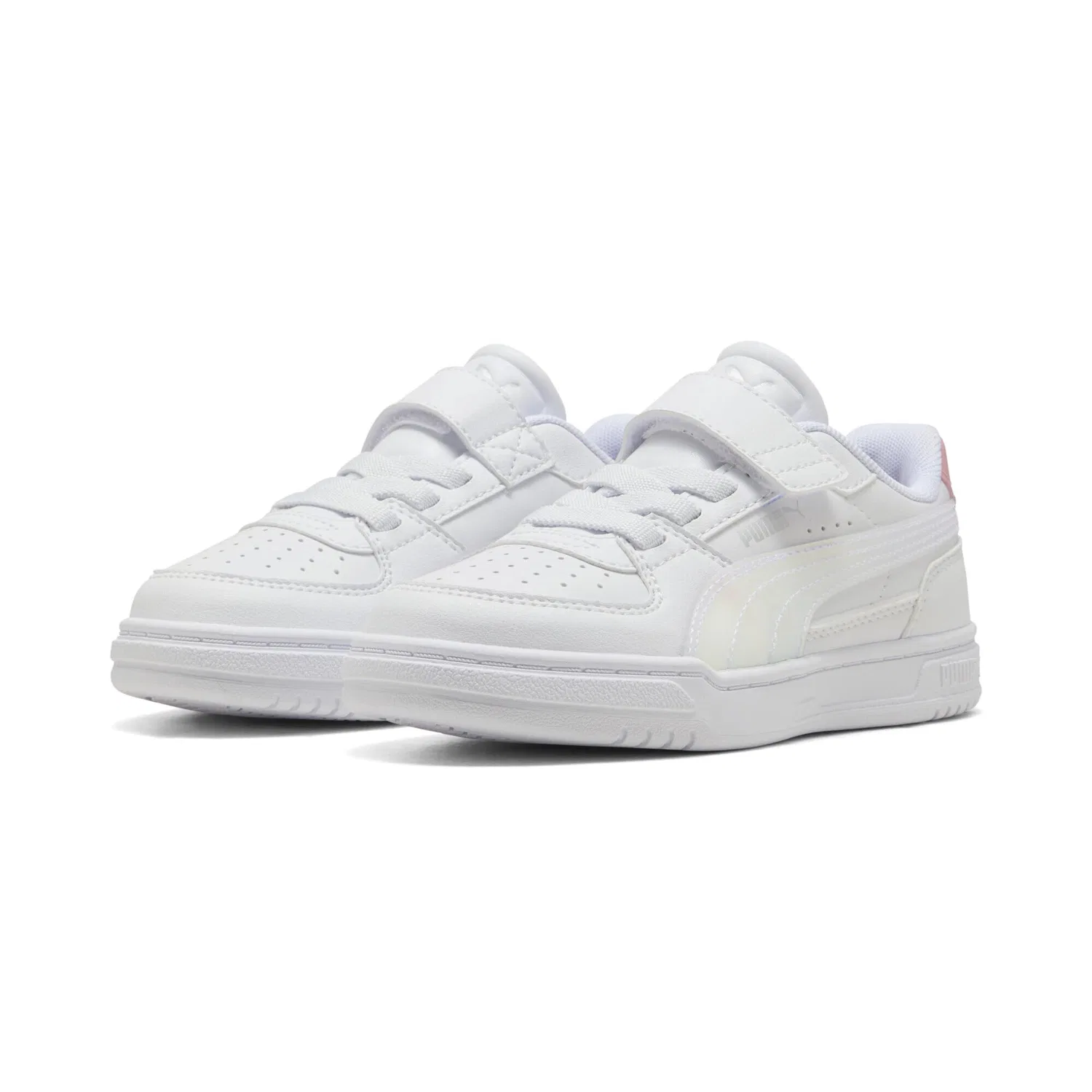 Детские кроссовки для девочек с принтом Caven Velcro Pre-school PUMA, White Rosy Outlook Silver