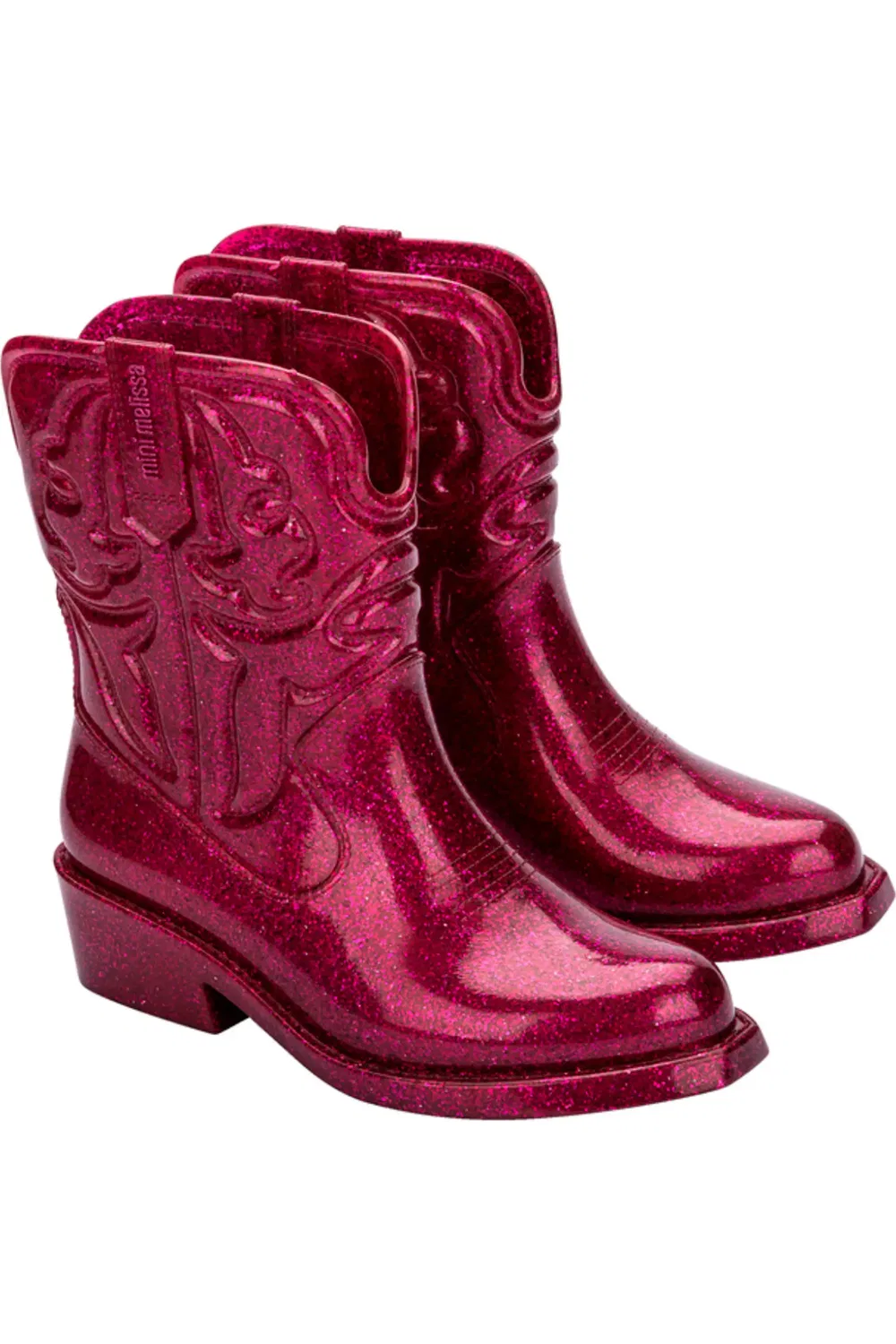 Детские сапоги вестерн с фруктовым ароматом Texas Western Boot Mini Melissa, Glitter Pink