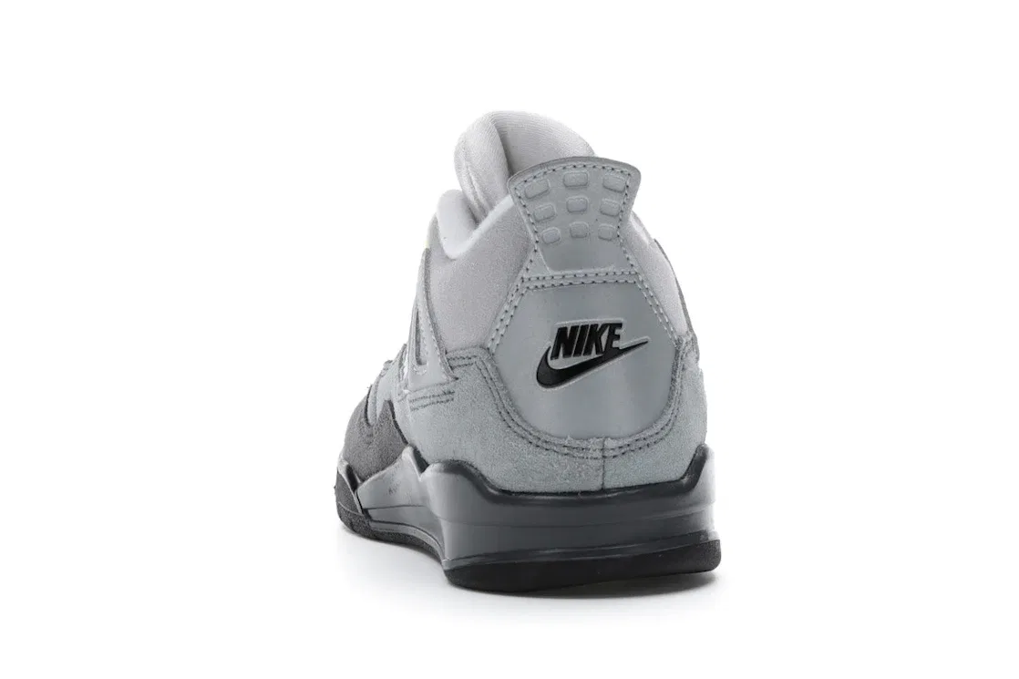 Детские кроссовки с принтом Jordan 4 Retro SE 95 Neon (PS) Jordan, Cool Grey/Volt-Wolf Grey-Anthracite — фото 4