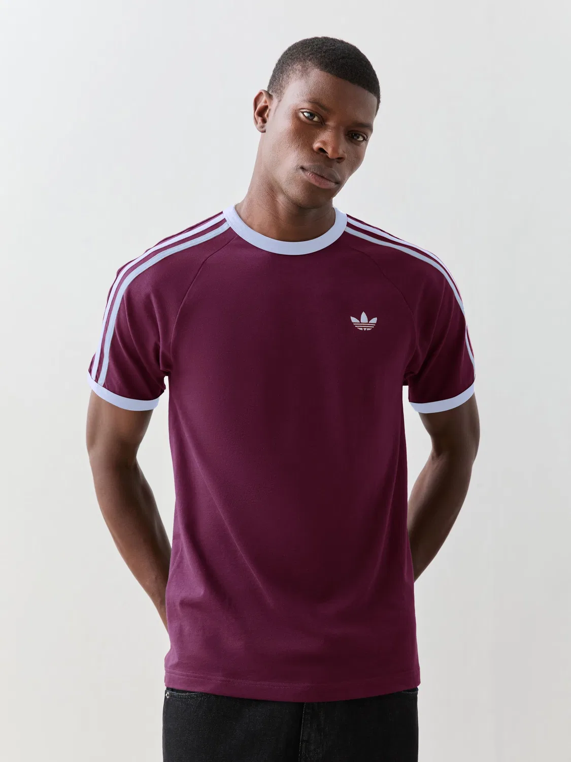 Футболка adidas Originals 3-Stripes Cali Tee, бордово-красный