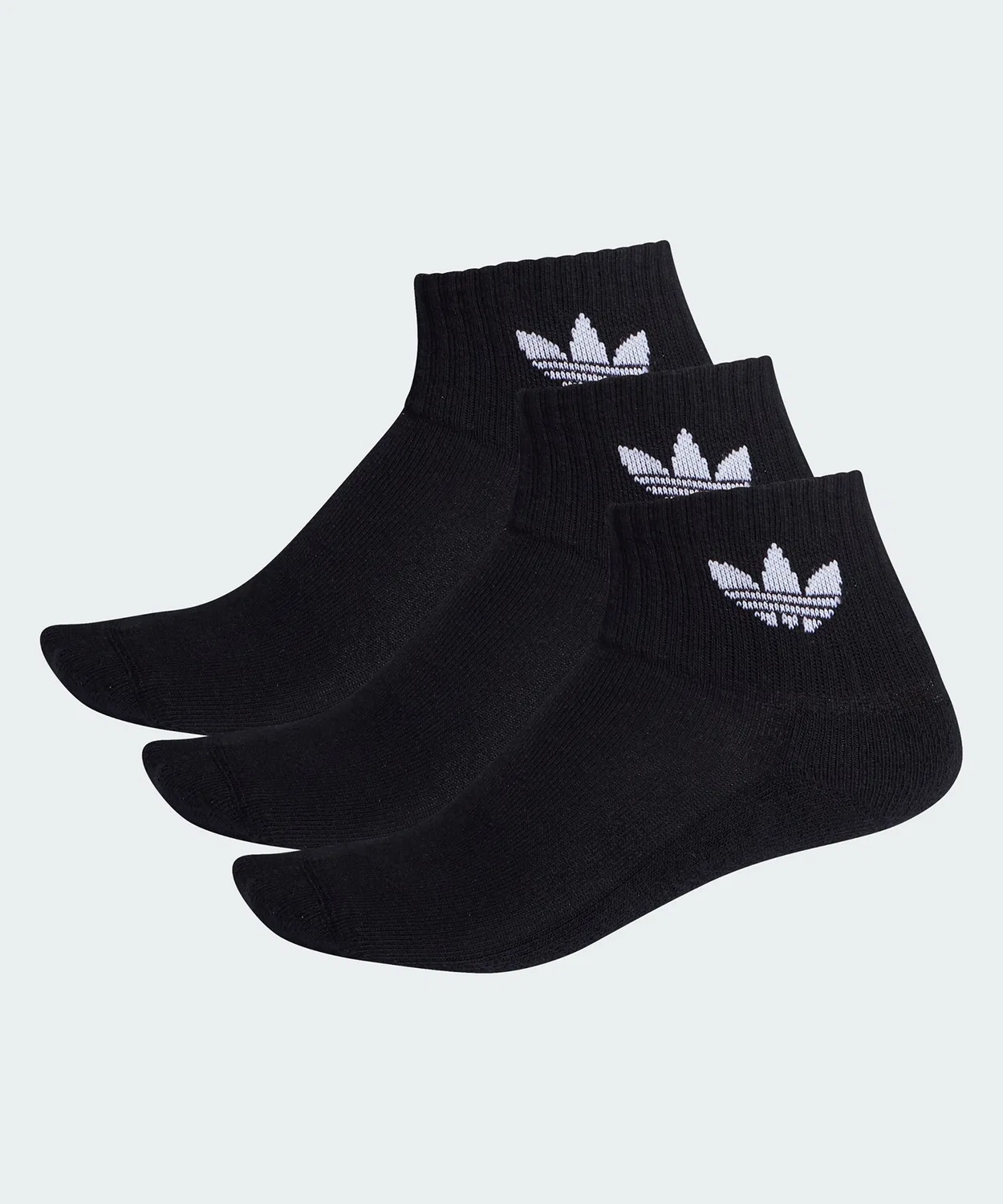 Мужские/Женские/Детские носки средней высоты 3 пары Adidas Originals, Black