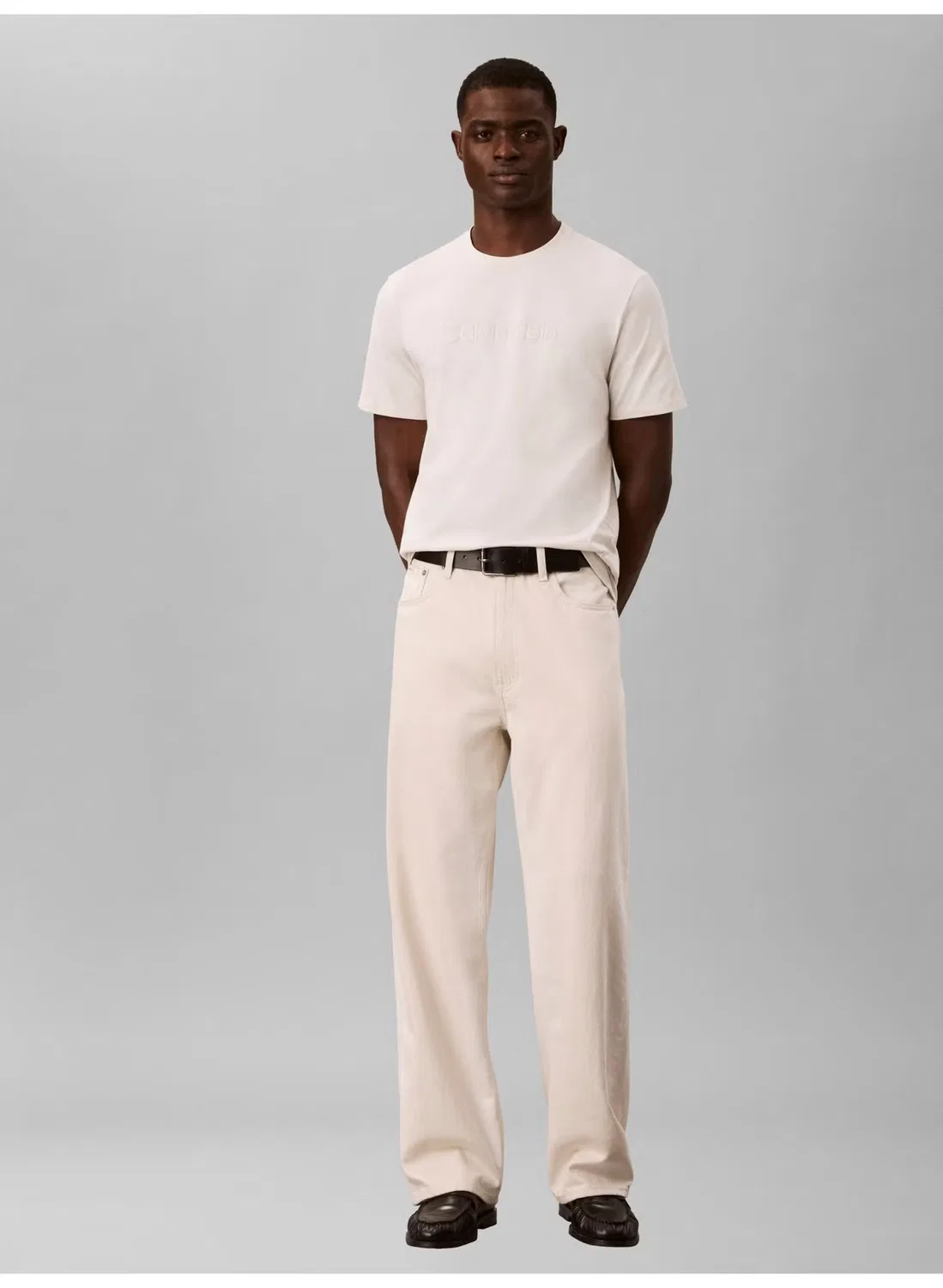 Футболка с принтом Graphic logo Calvin Klein, белый — фото 3