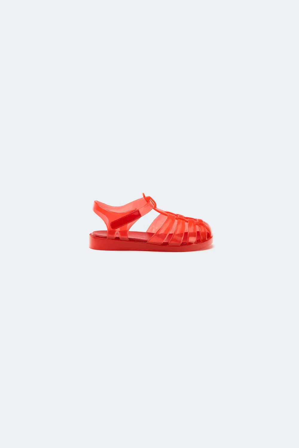 Сандалии с резиновой клеткой ZARA, Red — фото 4
