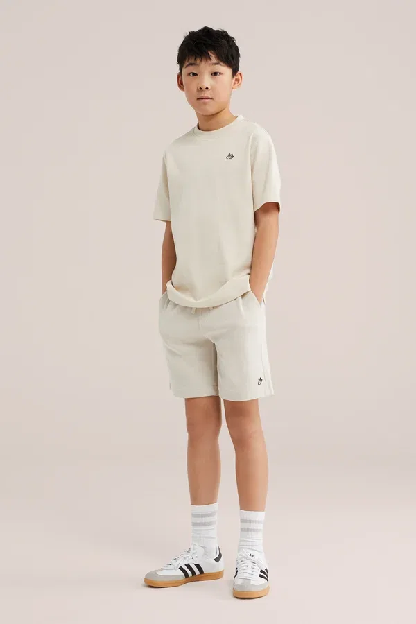 Брюки хлопковые Tracksuit bottoms We Fashion, beige, бежевый