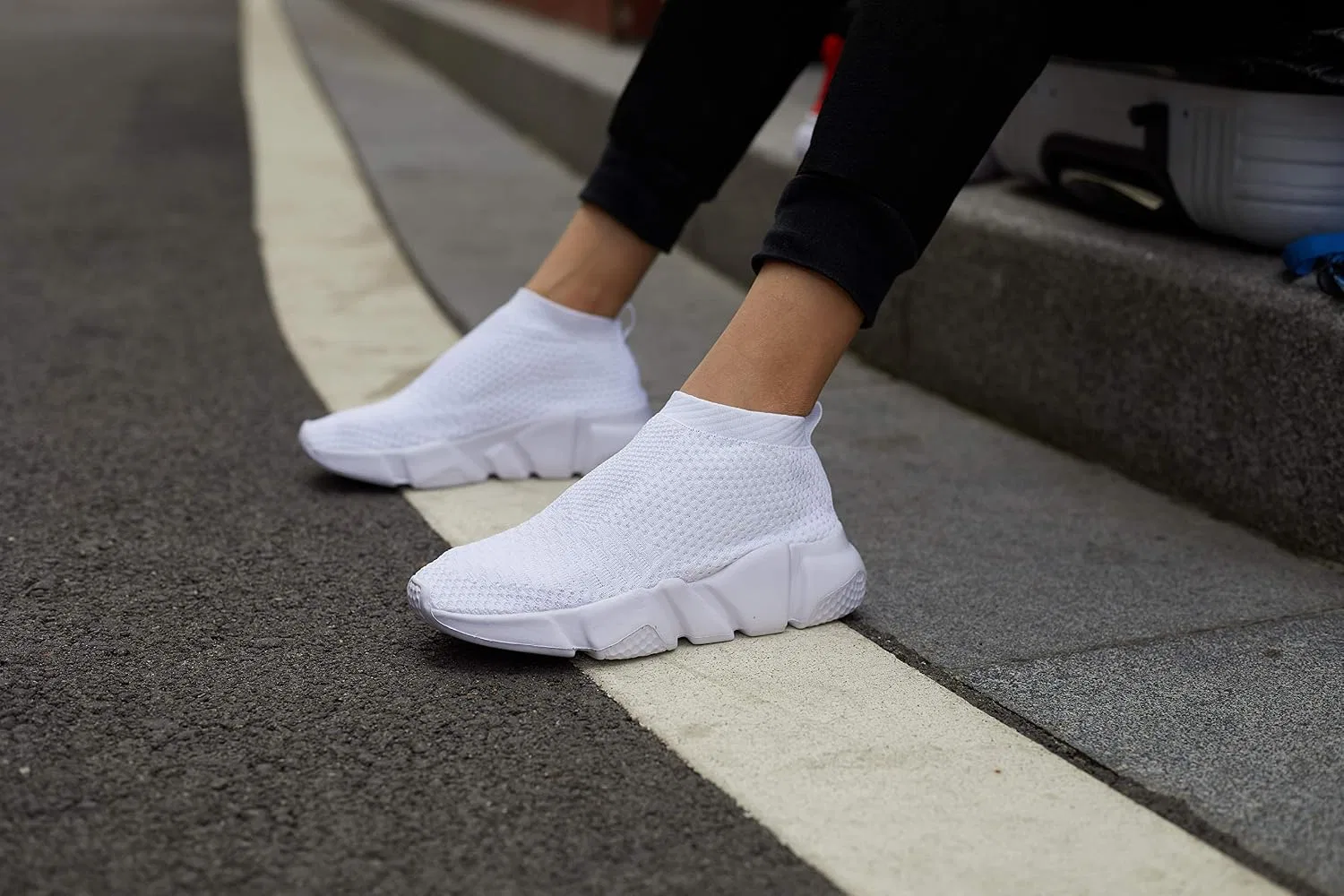 Детские дышащие кроссовки с высоким верхом Casbeam, White — фото 2